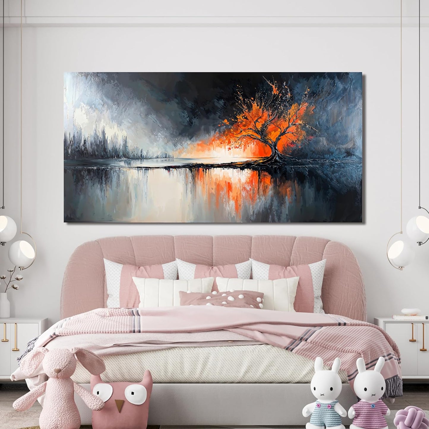 Canvas Wall Art Decor Large Black and White Wall Art Prints Modern Tree of Life Wall Art Abstract Canvas Art Wall Decor Wall Art Pictures for Living Room Artwork for Walls Home Office Decor 24" X 48"