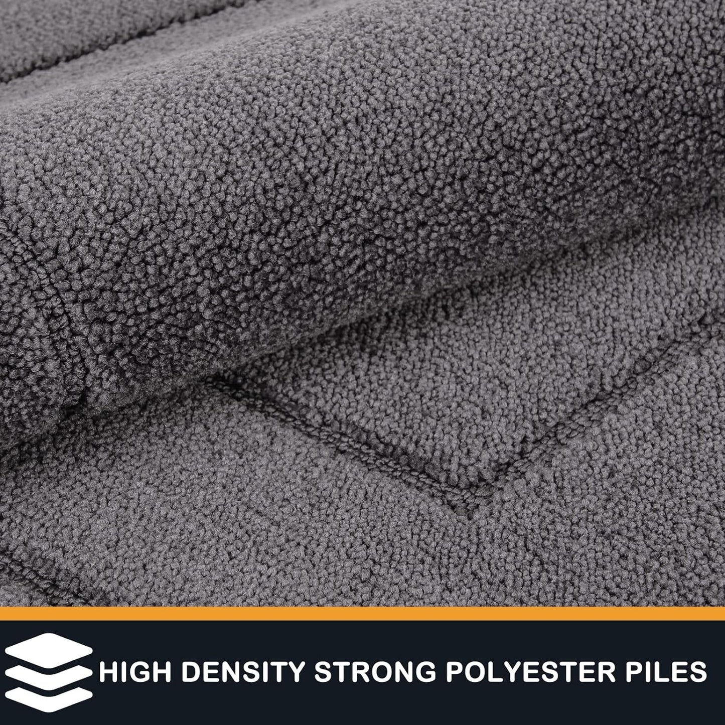 PURRUGS Dirt Trapping Door Mat 20in x 31.5in, Non-Slip/Skid Machine Washable Entryway Rug, Dog Doormat, Super Absorbent Welcome Mat for Muddy Wet Shoes and Paws, Grey