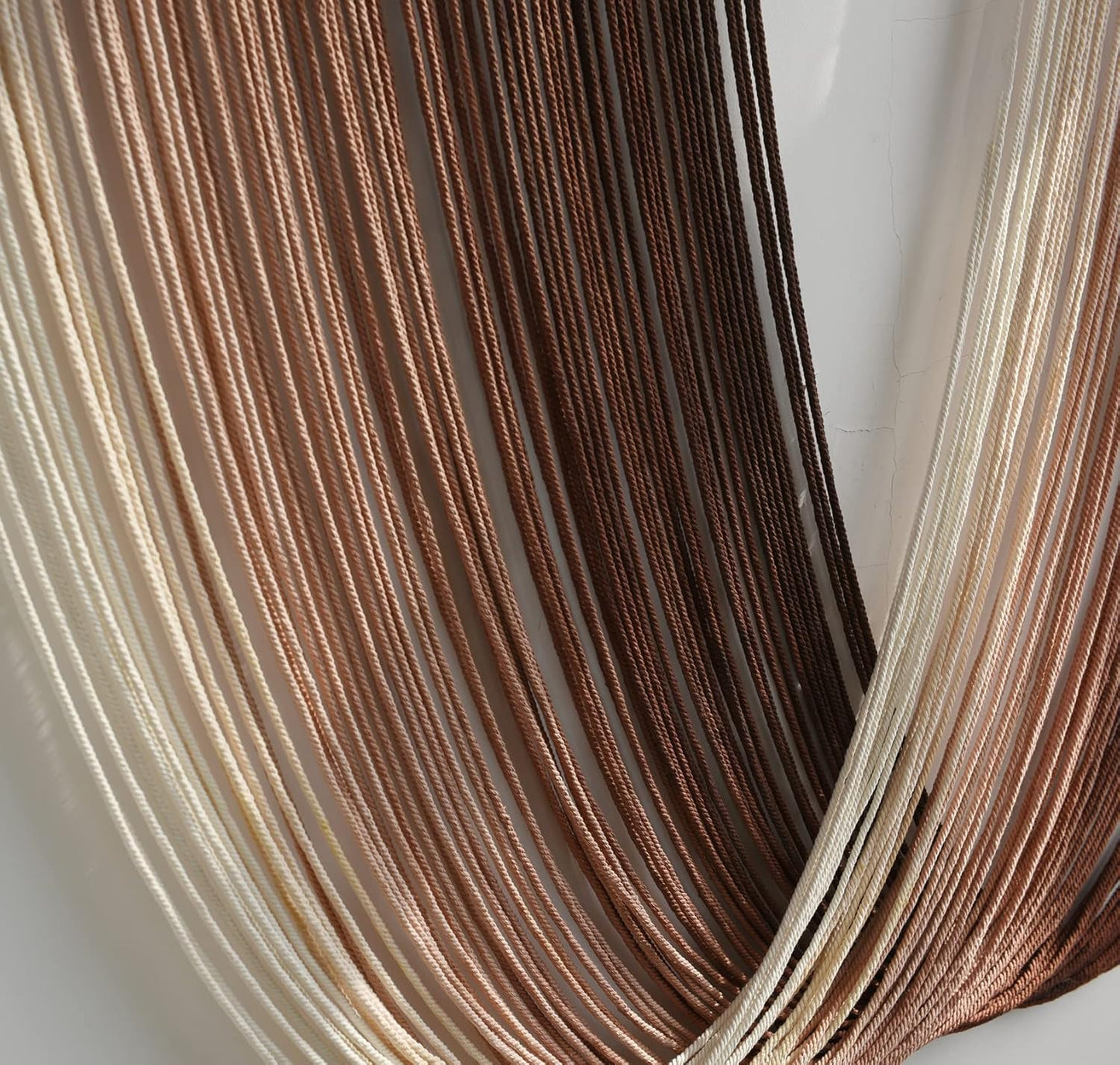 Flber Tie-Dye Macrame Wall Hanging Large Bohemian Yarn Tapestry Wall Décor,59" Wx 35" L