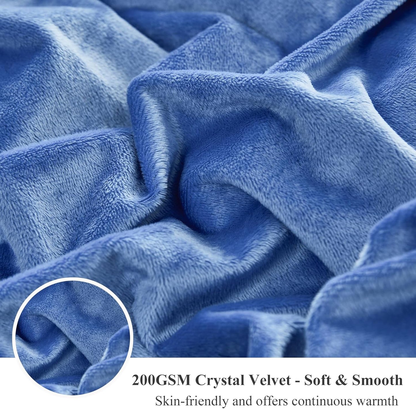 XeGe Luxury Fluffy Throw Blanket, Cobalt Blue Soft 50x60 Faux Fur Blanket Throw, Shaggy Plush Decorative Couch Blanket, Cute Furry Throw Fuzzy Blanket for Sofa Bed, Ombre Cobalt Blue