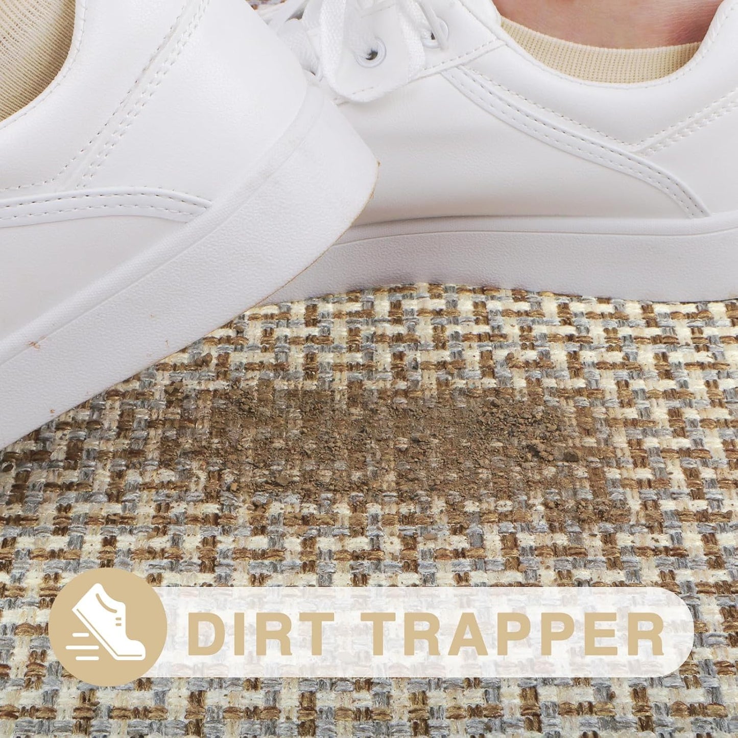 LEKEEPGO Door Mat Indoor Entrance 17"x29", Absorbent Indoor Door Mat, Non Slip Rubber Backing Inside Door Mats, Washable Floor Mat, Low-Profile Doormat for Front Door, Entryway, Entrance, Grey