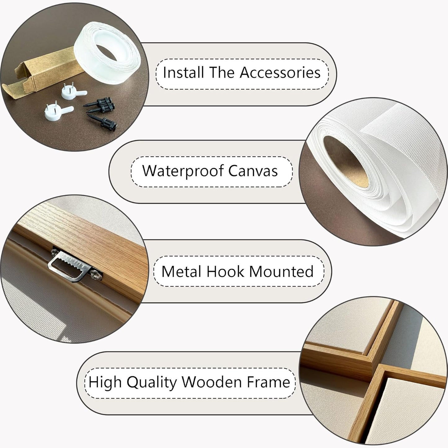 HGUAOA Coastal Wall Art - Large Landscape Wall Pictures for Living Room, Bedroom Pictures, Ocean Beach Artwork, Blue Wall Art, Above Bed Decor, Coastal Landscape Wall Decor,Framed Beach Pinting