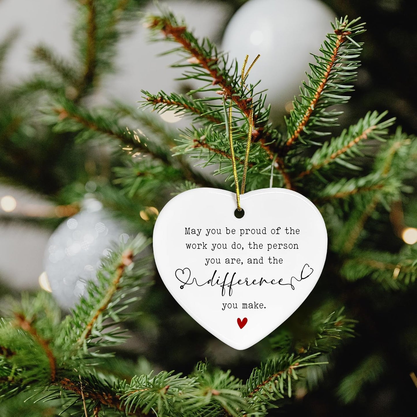 Nurse Gifts for Women - Nurses Week Gifts - Nurse Christmas Ornament - Nurses Rn Practitioner Gift for Women - Birthday, Appreciation, Graduation, Thank You Nursing Gift - Ceramic Ornament