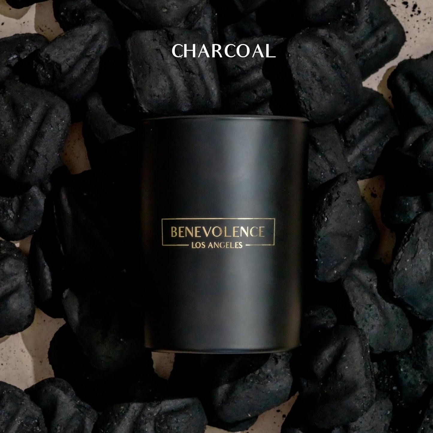 Benevolence LA Charcoal Scented Candle | Soy Candles, Black Candle for Home | Gifts for Women and Men | Home Fragrance | Aromatherapy | Bathroom Freshener | 10oz