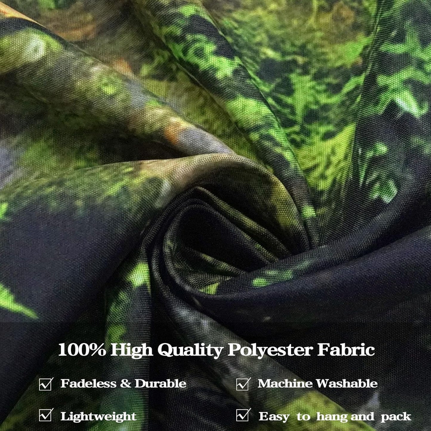 AMM Green Rainforest Tapestry Nature Forest Tapestry for Bedroom Aesthetic Misty Tropical Jungle Trees Flowing Stream Landscape Tapestries Wall Hanging for Living Room Dorm 60 x 44 Inch