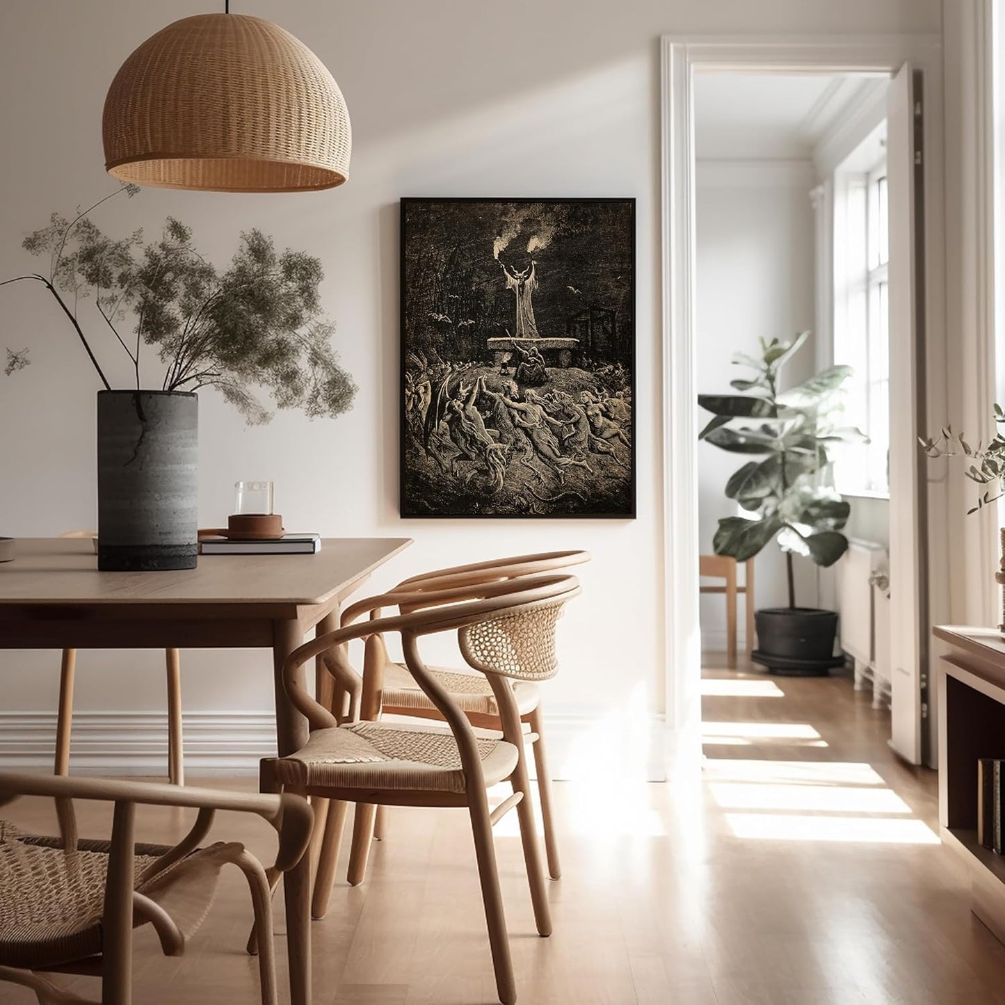 Poster Master Vintage Gustave Dore Poster - Retro Illustration Print - Gift for Gothic, Horror Fan - Dance of Sabbath, Witch, Magic, Spell - Wall Decor for Bedroom, Dorm, 18x24 Unframed Wall Art