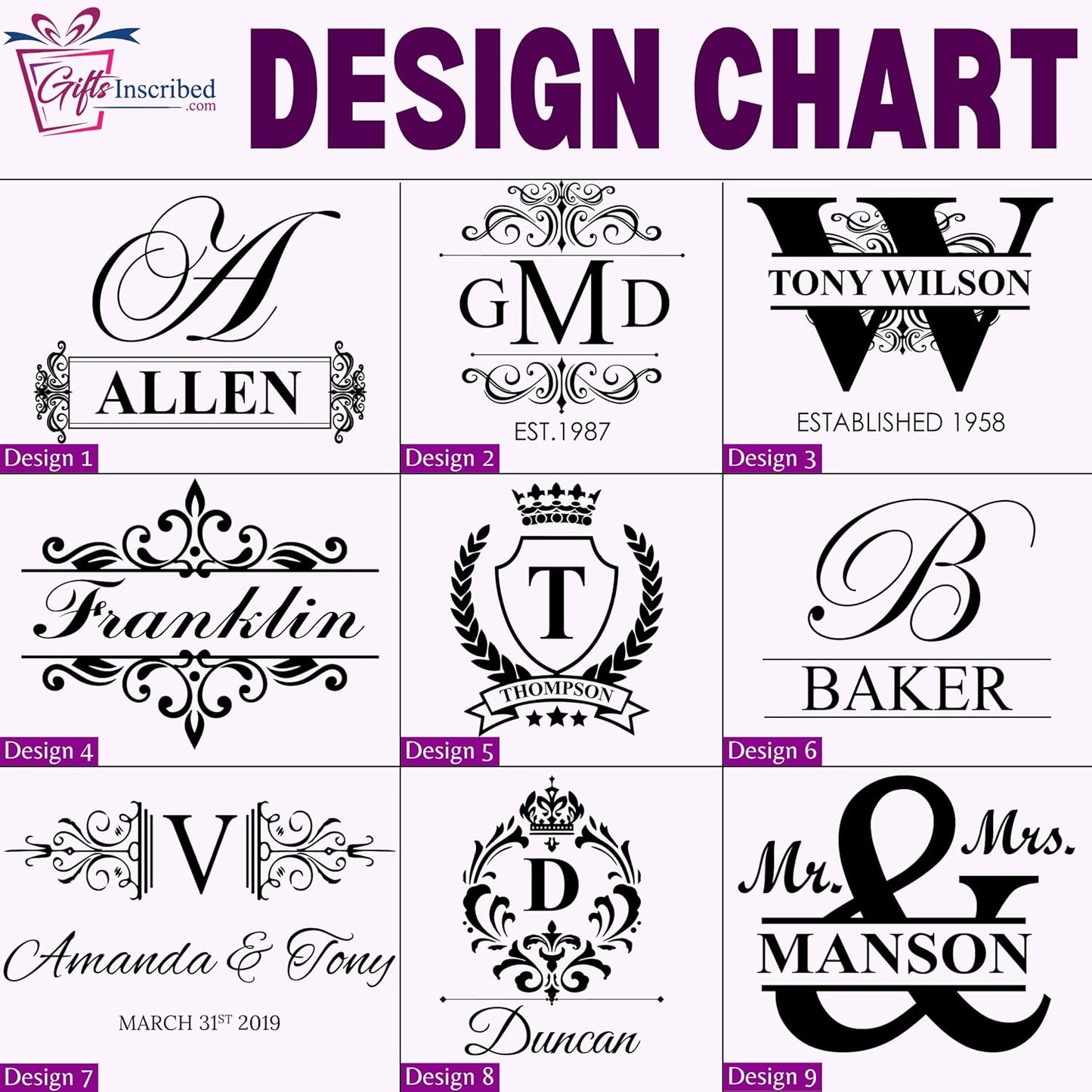 Gifts Inscribed Custom Whiskey Decanter Bottle (750 ml) - Personalized Glass Liquor Decanter Set - Customized Glassware - Engraved Whisky Glassware Gift for Wedding, Groomsman, Anniversary, Birthday