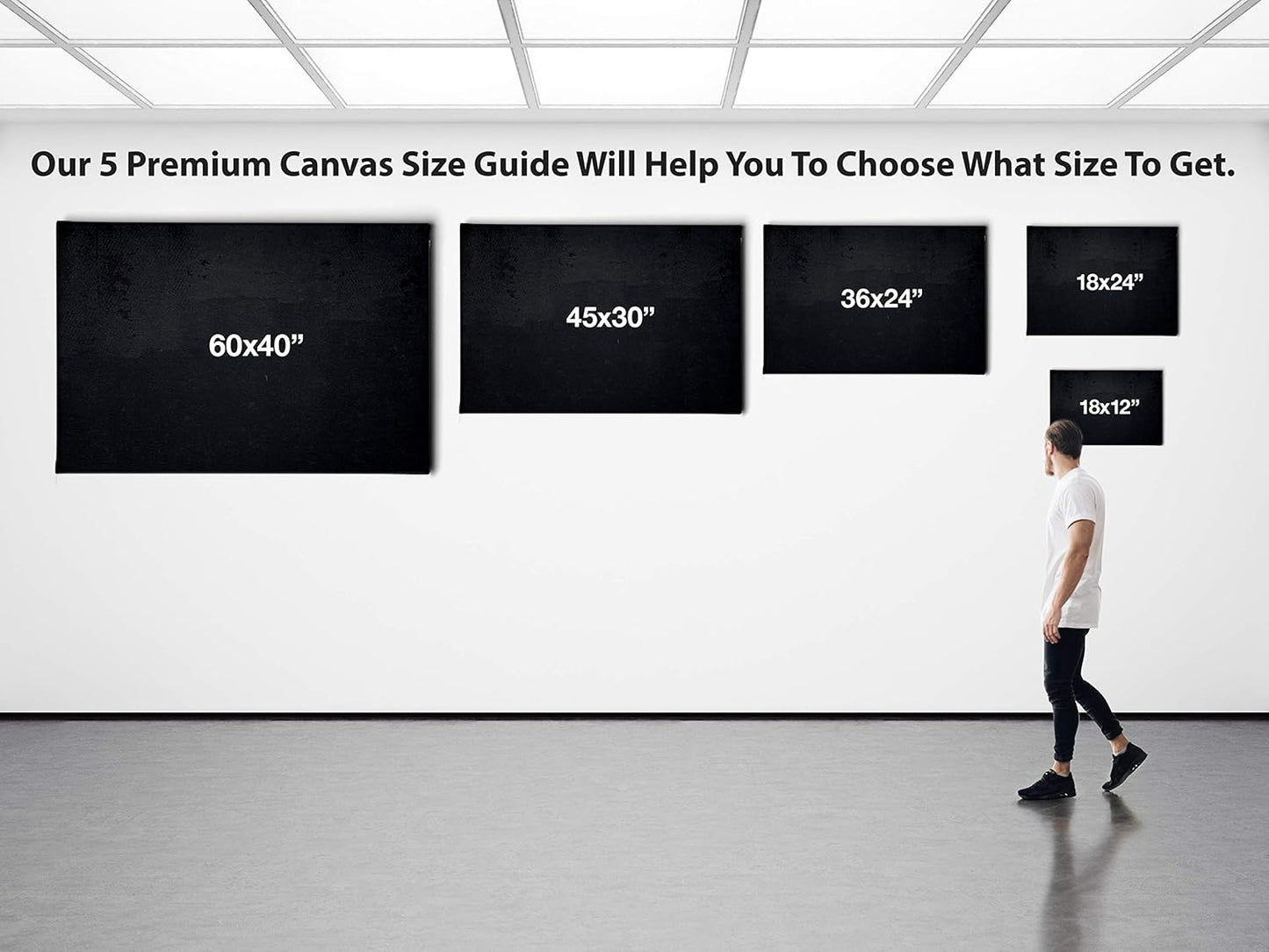 Porsche Car 911 Color Revolution Canvas Art Print Picture Wall Home Decor - Various Sizes (36in x 24in Modern Black Framed)