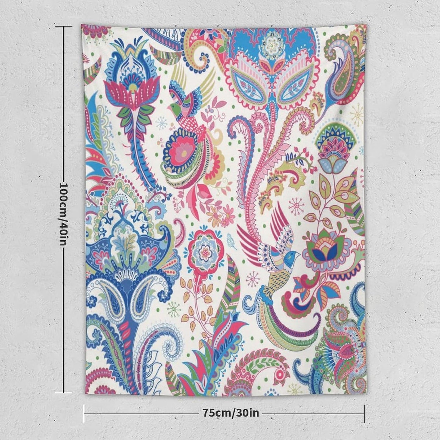 ICMOLYYENLO Boho Green Leaves Tapestry, Mid Century Abstract Tropical Palm Leaves Modern Minimalist Geometric Wall Hanging, Neutral Home Decor Art for Living Room Bedroom Dorm 60x80 Inch