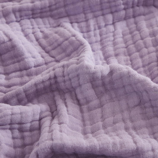 EMME Cotton Throw Blanket for Couch Soft Muslin Blankets 50"x60" Lightweight Breathable Blanket All Season Gauze Blanket, Lavender