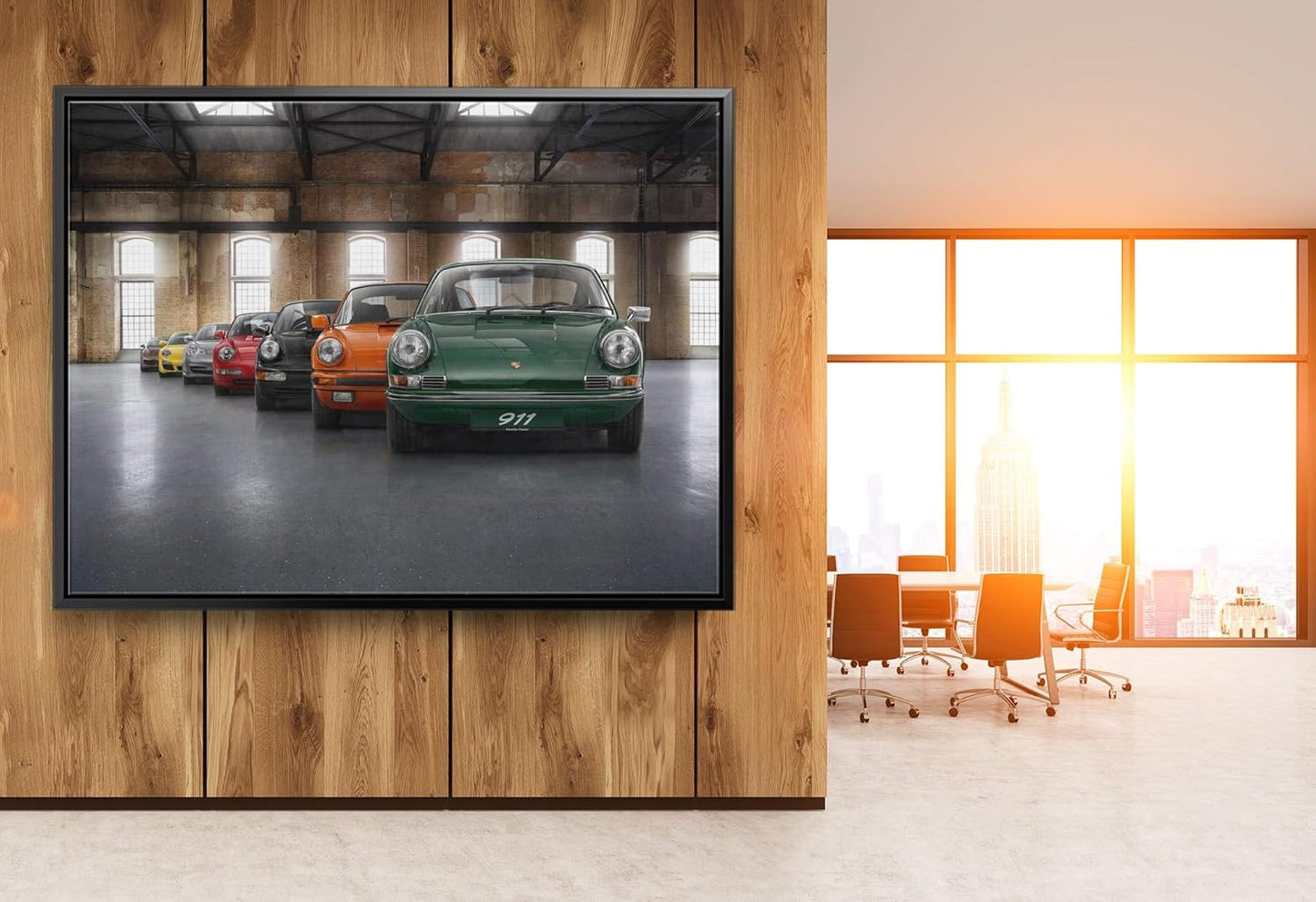 Porsche Car 911 Color Revolution Canvas Art Print Picture Wall Home Decor - Various Sizes (12in x 8in Gallery Wrapped)