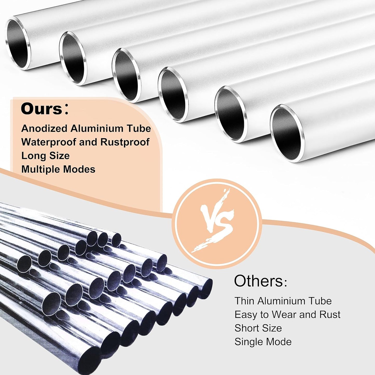 Large Aluminium Wind Chimes 37 Inches to Create a Zen Atmosphere Suitable for Outdoor, Garden, Patio Decoration. Classic Wind Chimes with Wind Catcher Suitable as A Gift for Unisex(White)