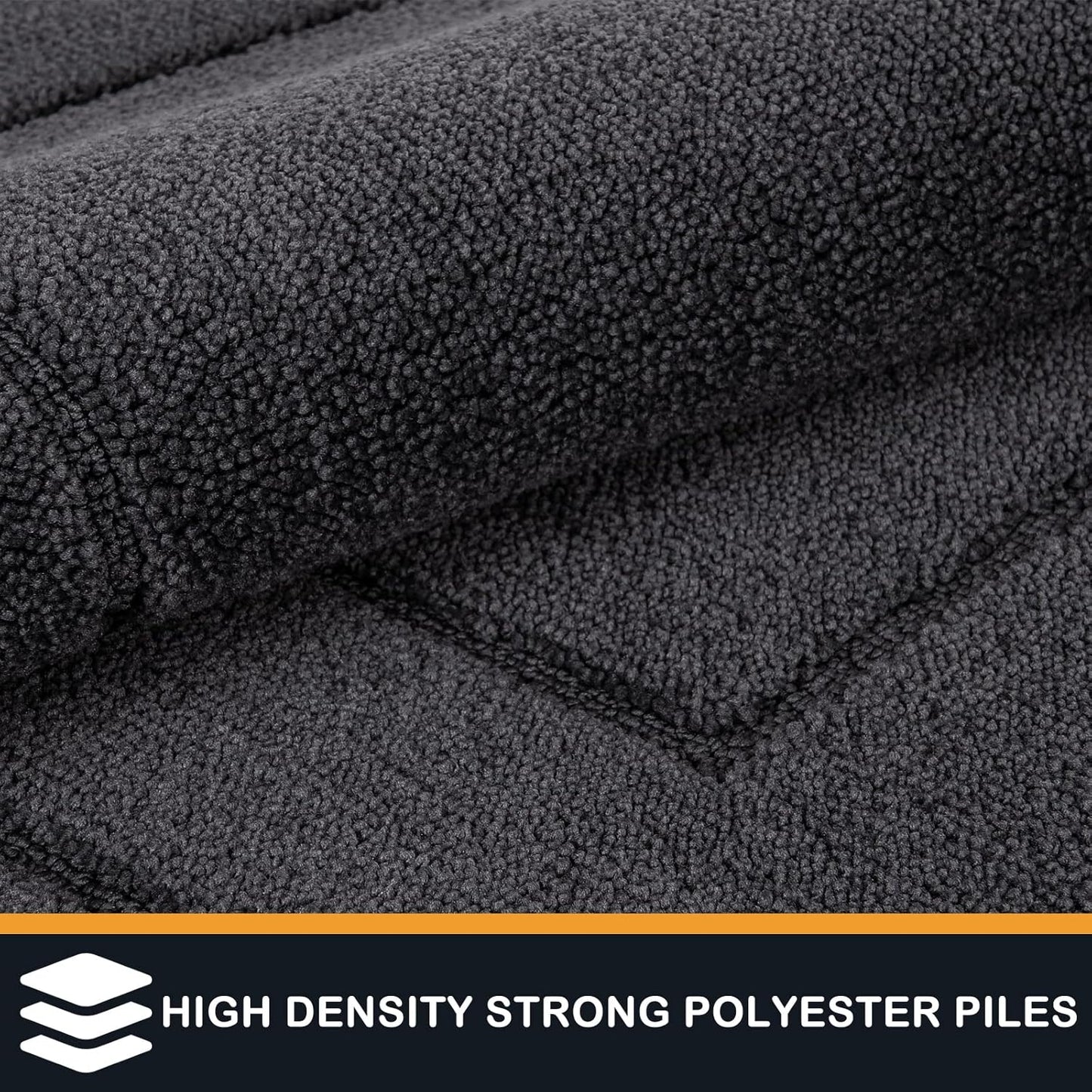 PURRUGS Dirt Trapping Door Mat 24" x 35.5", Non-Slip/Skid Machine Washable Entryway Rug, Dog Doormat, Super Absorbent Welcome Mat for Muddy Wet Shoes and Paws, Charcoal