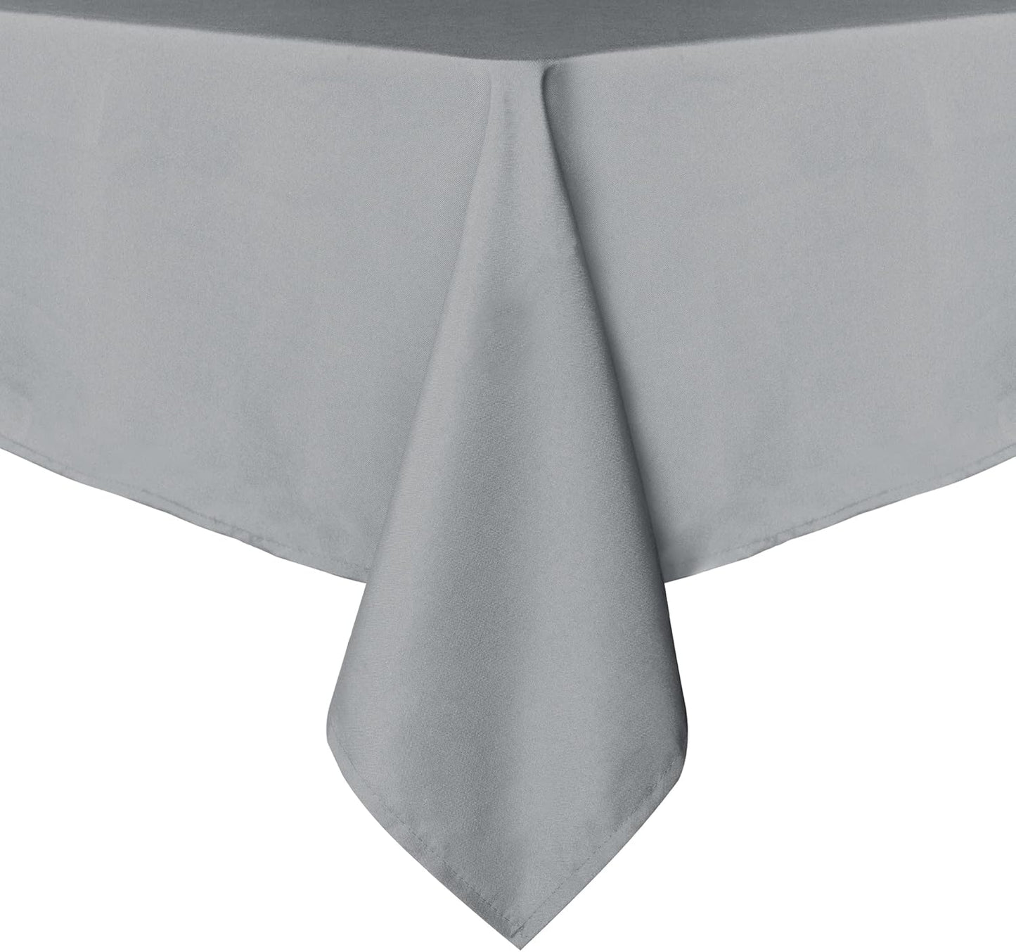 sancua Rectangle Tablecloth - 54 x 108 Inch - Stain and Wrinkle Resistant Washable Polyester Table Cloth, Decorative Fabric Table Cover for Dining Tables, Buffet Parties and Camping, Silver Grey