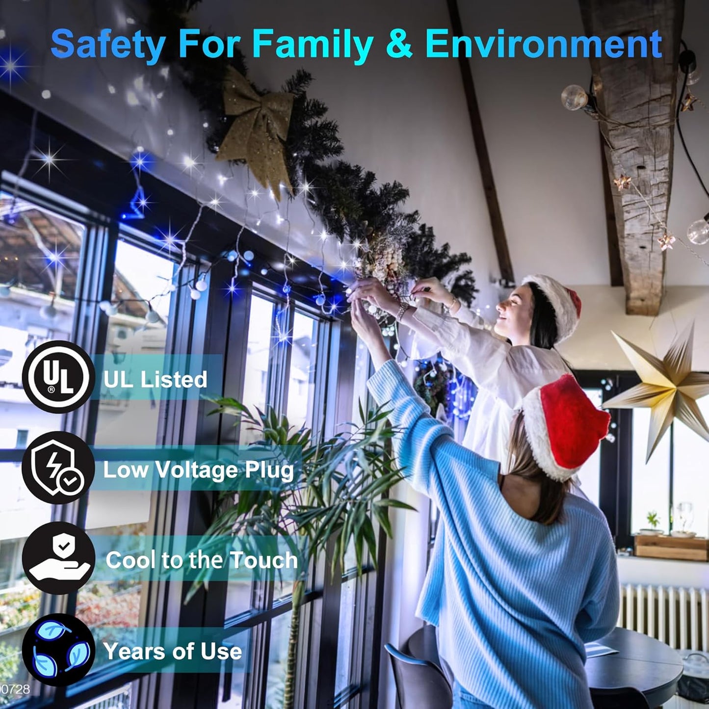 1620 LED Christmas Outdoor Lights with 360 Drops, 164ft Hanging Curtain Lights with 8 Modes Timer & Memory, Waterproof Christmas Fairy Lighs for House Holiday Wedding Christmas Decor Blue & Cool White