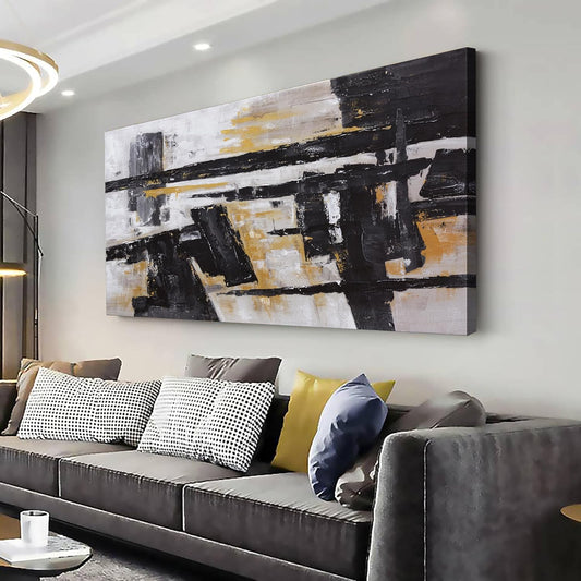Abstract Wall Art Wall Decor Bedroom Pictures Artwork Canvas Wall Art Black And Gold Artwork Large Size Modern Painting Wall Decoration Pictures For Living Room Home Kitchen Office 30x60 Inch