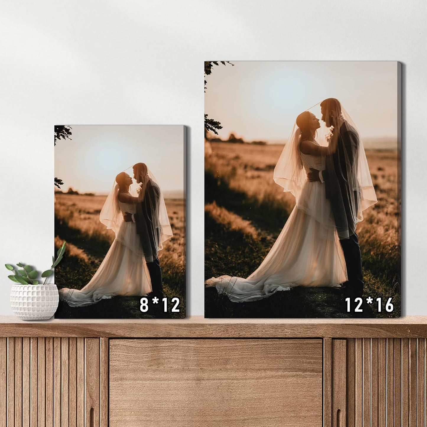 xzartdiy Custom Canvas Prints with Your Photos - Personalized Picture Print Customized Gifts for Family Home Office Wall Art Decor, Wrapped Canvas 8x12inch