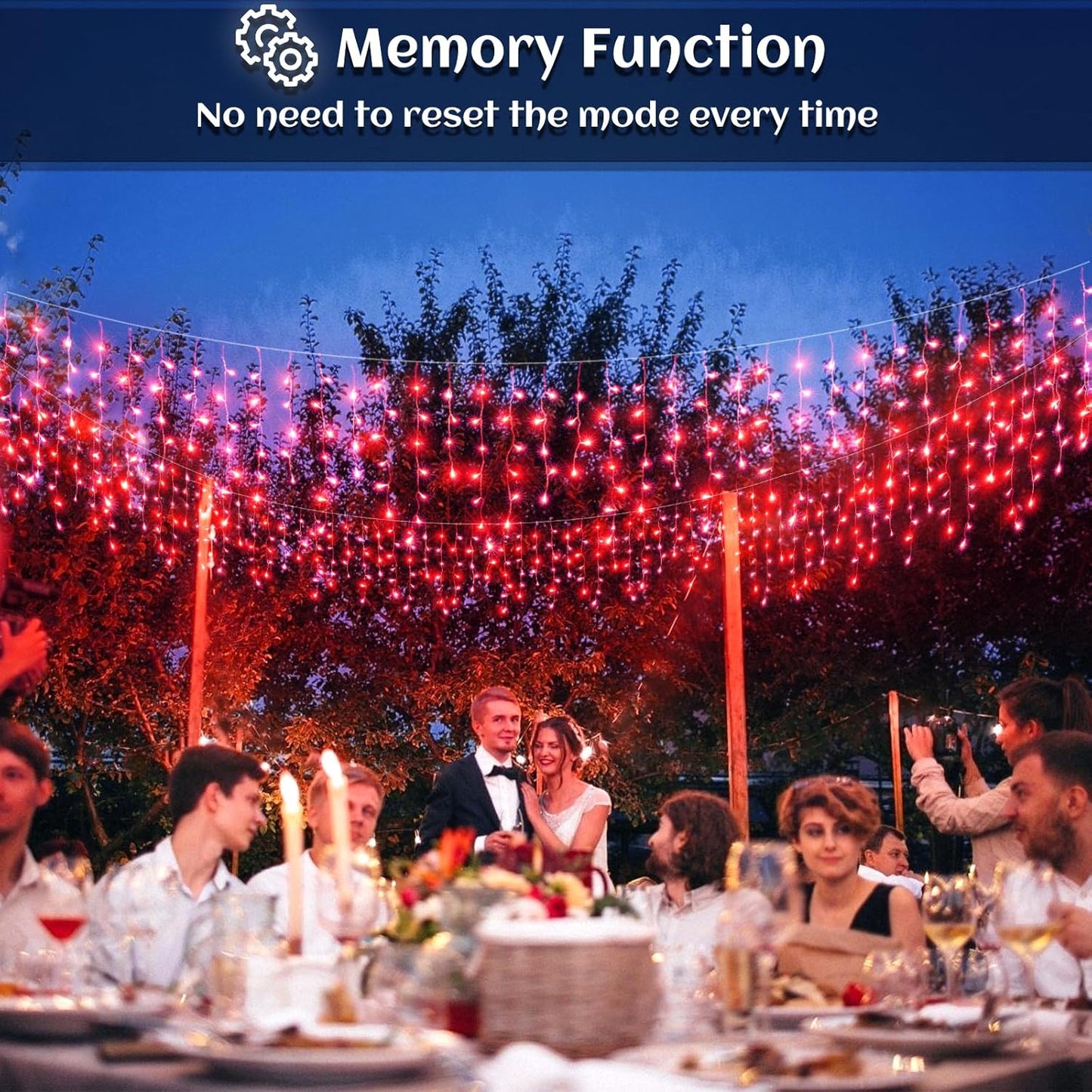 33ft Icicle Lights for Outside, Red Christmas Lights Outdoor Waterproof for House, 400 LED Twinkle Tree Lights with 75 Drops Clear Wire Short Curtain Light for Room Home Wall Indoor Decorations