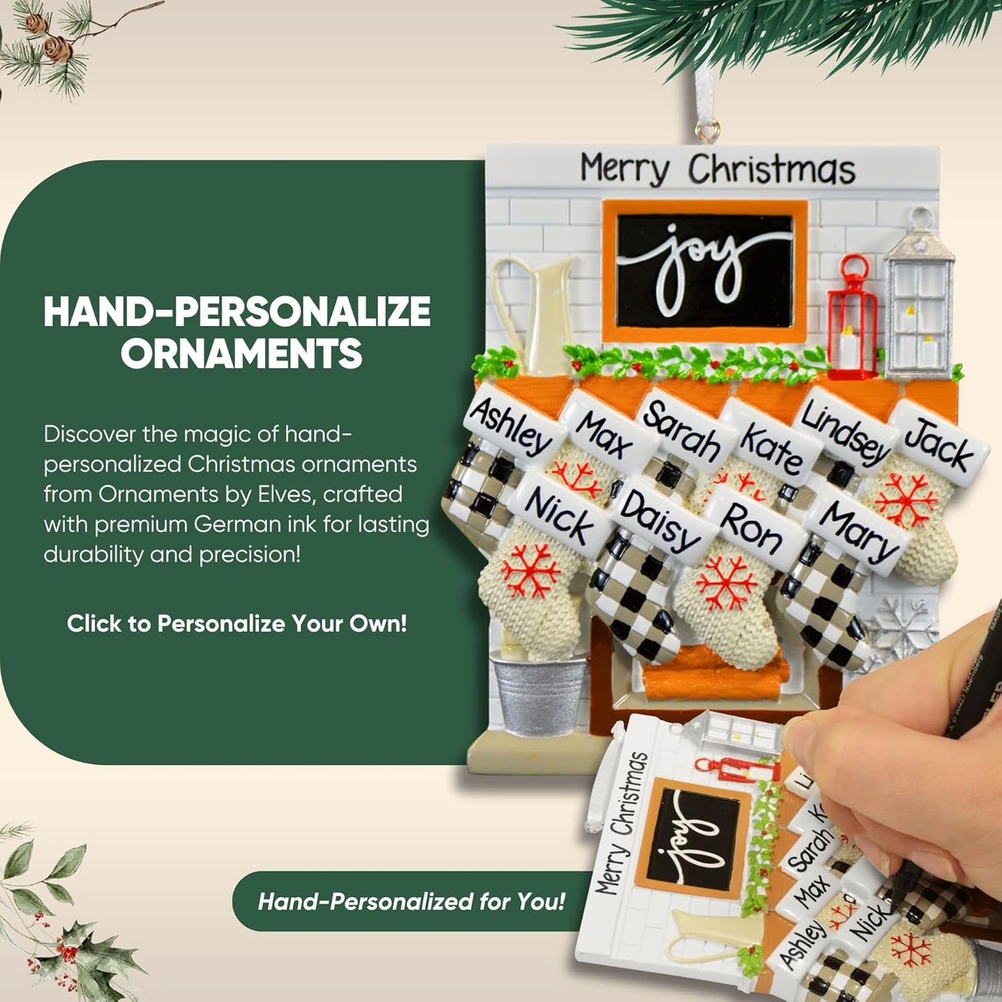 3D Penguin Family of 9 Ornament 2025 Personalized Family Christmas Ornaments 2025 | Snowy Xmas Tree Holiday Penguins Personalized Tree Ornaments for Grandchildren Siblings & Grandkids of Nine Ornament