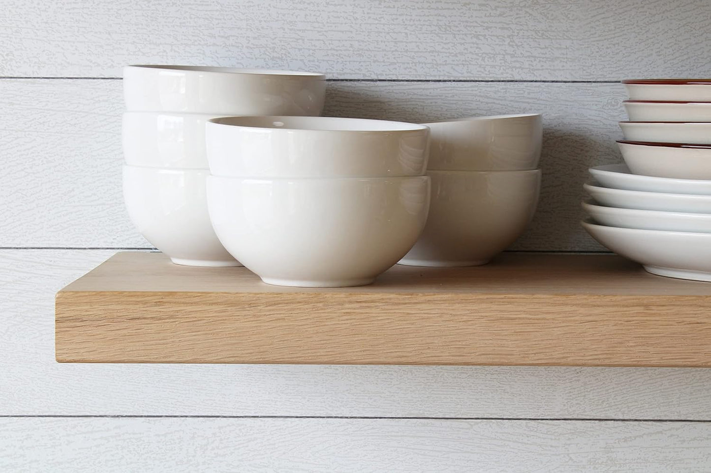 Urban Legacy Unfinished White Oak Deep Floating Shelves | Easy to Install Accent Modern Floating Shelves with Floating Shelf Brackets| Set of 2 (48" x 11" x 2")