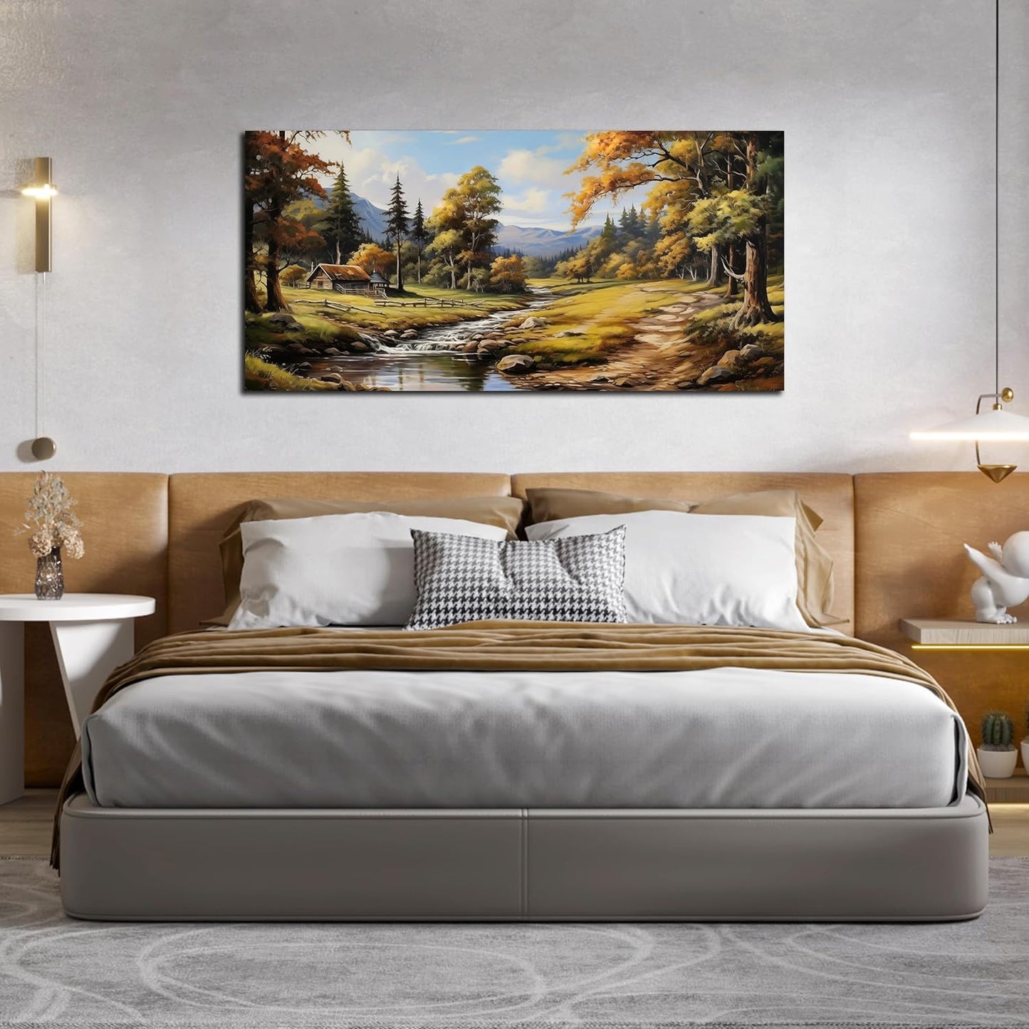 Natural Landscape Pictures for Living Room Wall Decoration,Large Farmhouse Wall Decor Office Canvas Wall Art 29 x 59 Inch