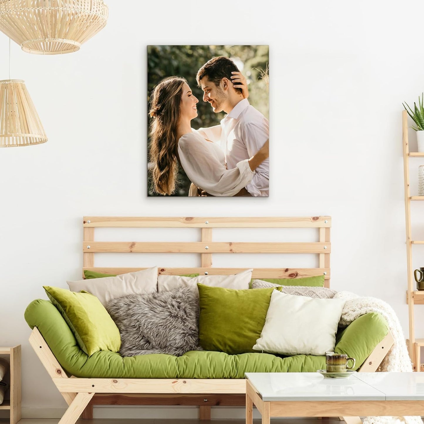 WayToLight Custom Canvas Prints with Your Photos Framed Personalized Picture Canvas Prints Wall Art Ideal for Home Decor Christmas Family Gifts (11" x 14")