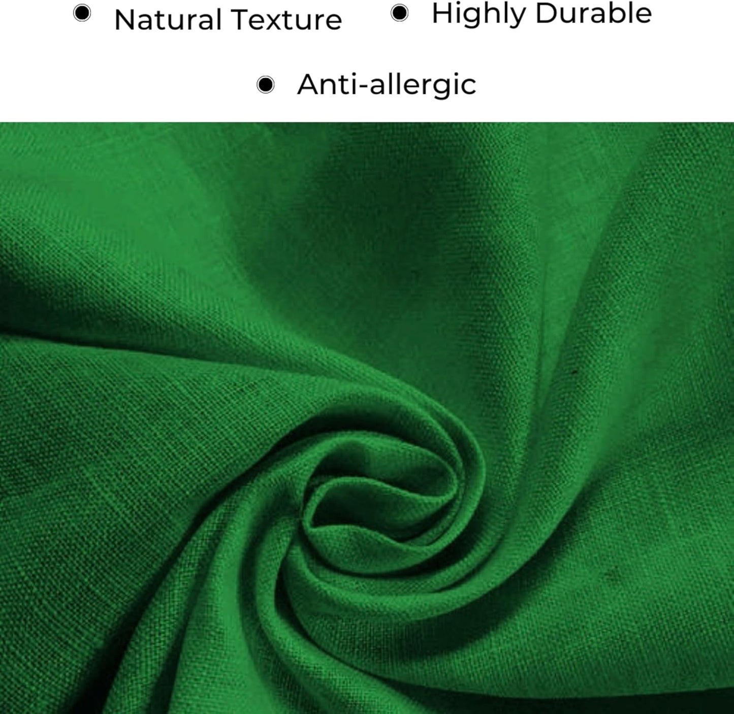 D'Moksha Homes Kelly Green Linen Table Runner 120 Inches Long - 100% Pure Linen Diamond Table Runner 14 x 120 Inch for Dining, Fall and Halloween - Machine Washable