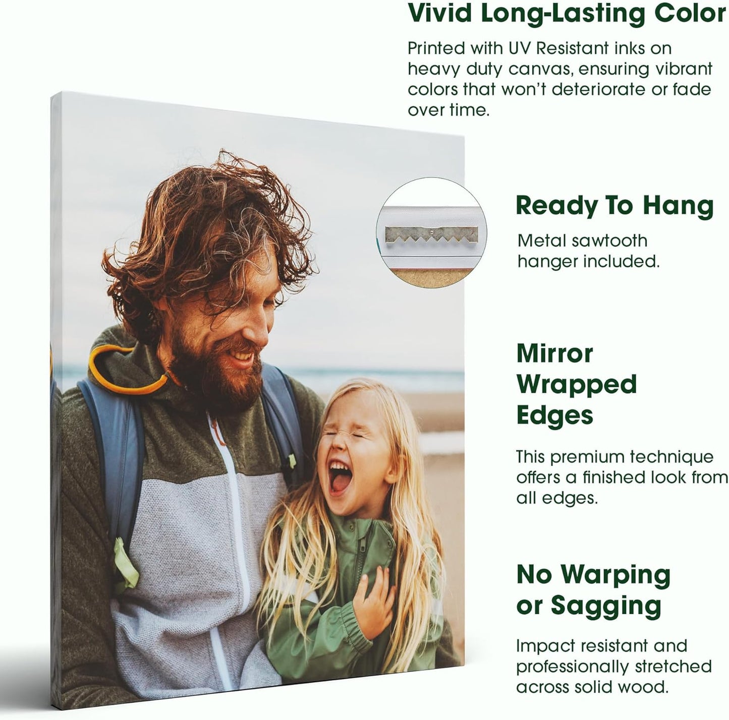 BuildASign Custom Canvas Prints with Your Photos – Personalized Picture To Canvas Wall Art, Perfect for Home Decor, Gifts & Keepsakes, Ready to Hang (12" L x 12" W x .75”D)