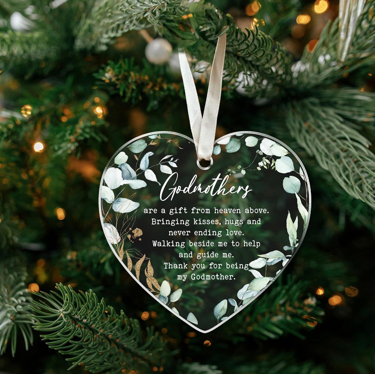 Godmother Christmas Ornament - Godmother Gifts - Acrylic Xmas Ornament