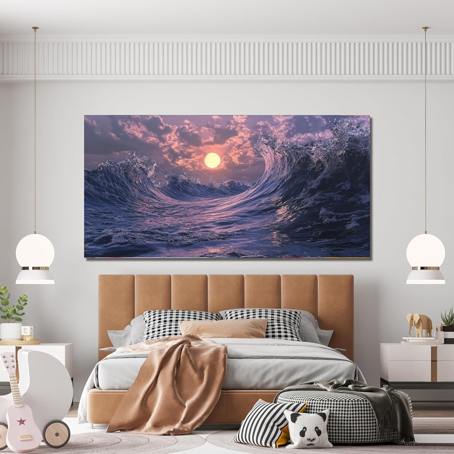 Large Canvas Wall Art for Living Room Artwork for Walls Canvas Modern Art Wall Decor Nature Landscap Wall Art Decor Coastal Beach Wall Art Prints Art Work for Home Office Kitchen Wall Decor 29" X 58"