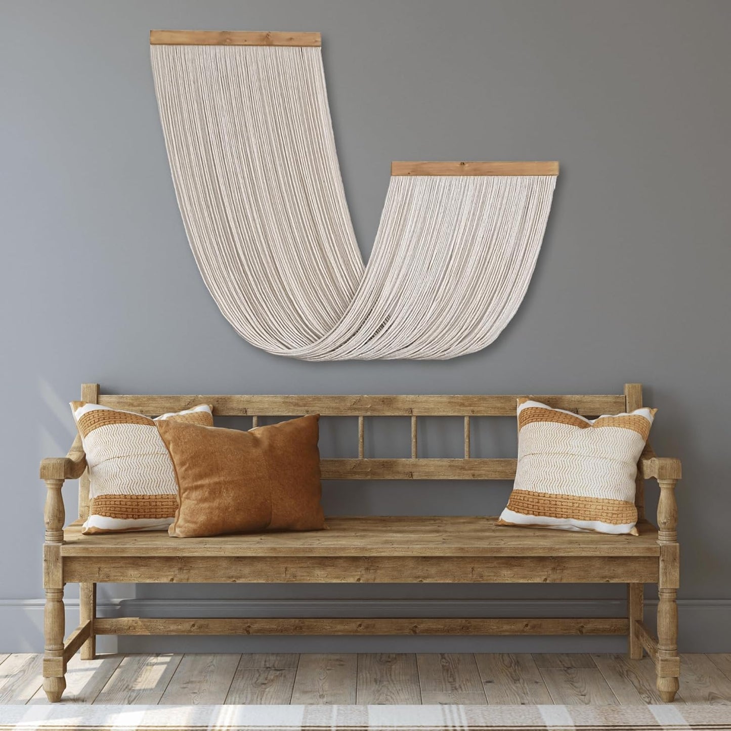 Knots & Beyond Macrame Wall Hanging Large, Boho Wall Tapestry, Bohemian Wall Decor, Fiber Wall Art