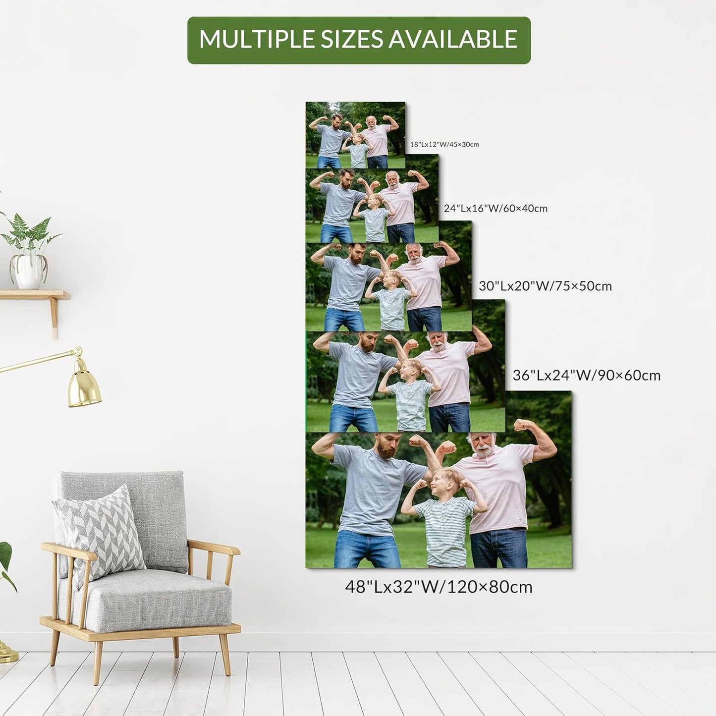 Wewejia Personalized Photo to Canvas Print 18x12inch - Canvas Prints With Your Photos on Custom Wall Art for Bedroom, Living Room, Wedding Baby Pet Family Picture Wall Art