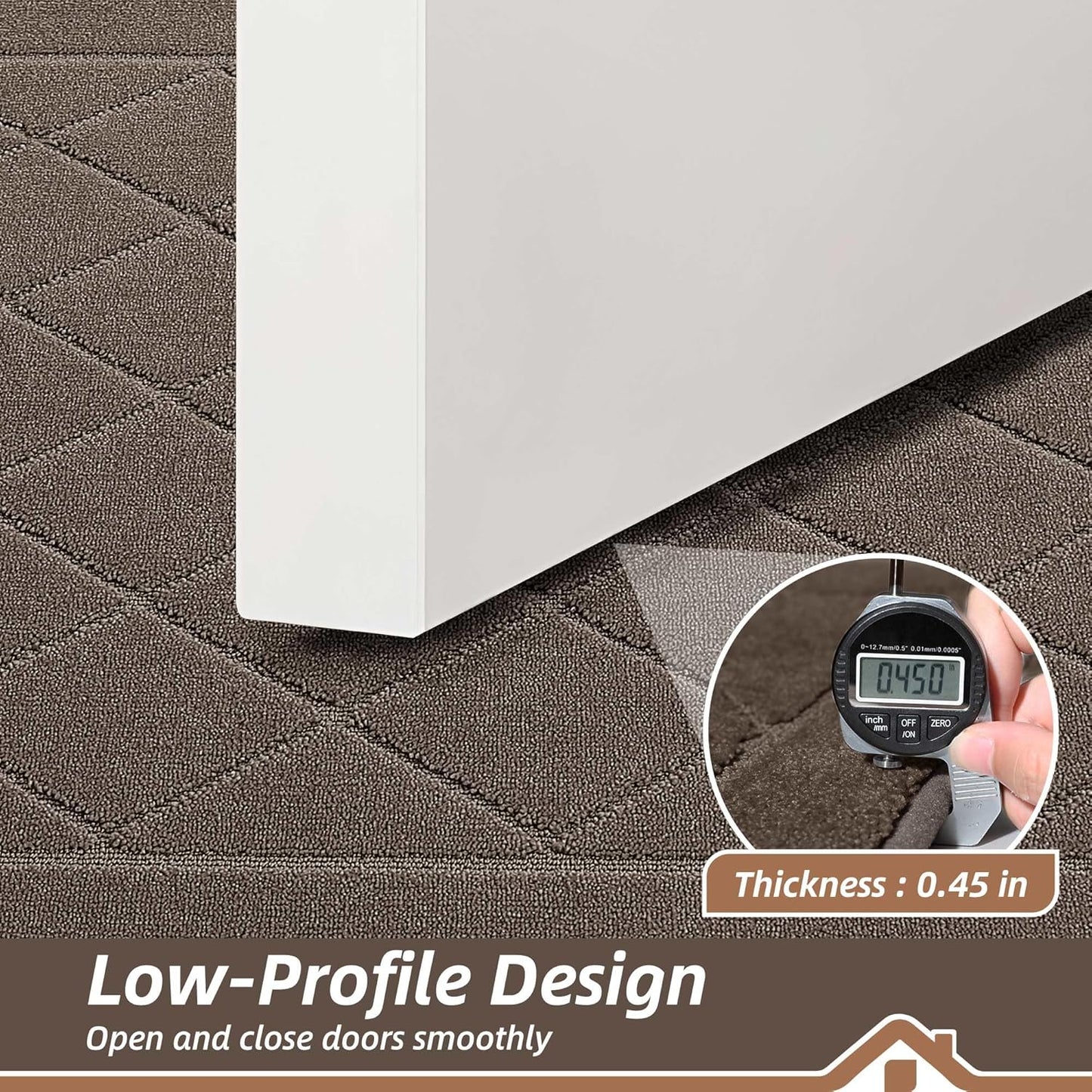 BEQHAUSE Dirt Trapper Door Mat 36" x 60", Doormat Non-Slip Entryway Rugs Washable, Dog Door Mat Stain Resistant and Absorbent Welcome Floor Mat for Front Back Door, Muddy Wet Shoes & Paws, Light Brown