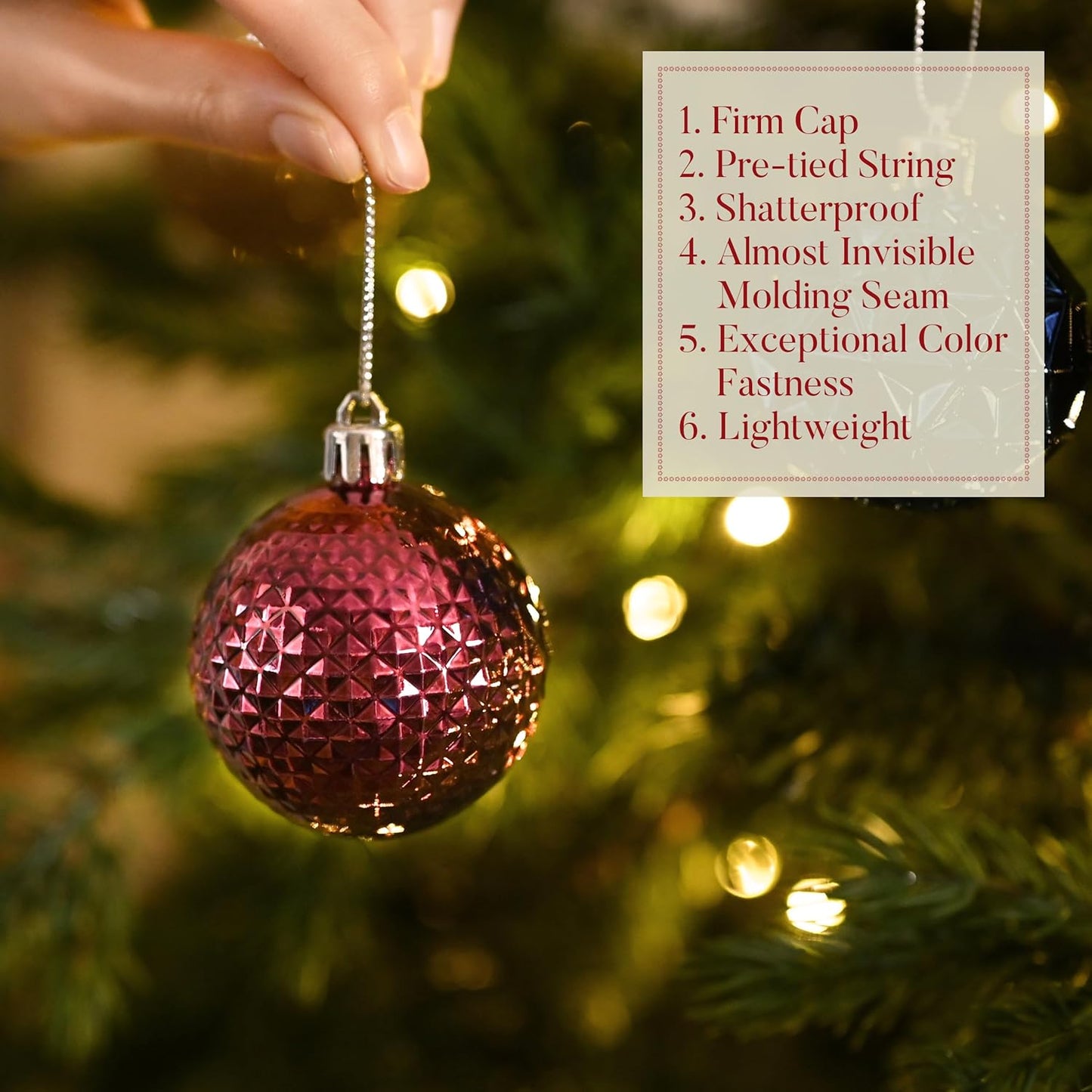 Valery Madelyn Christmas Tree Decorations Ornament Set for Fall Halloween, 50ct 2.36 Inches Bronze Copper Purple Shatterproof Christmas Ball Ornament Hanging Xmas Holiday Party Decor