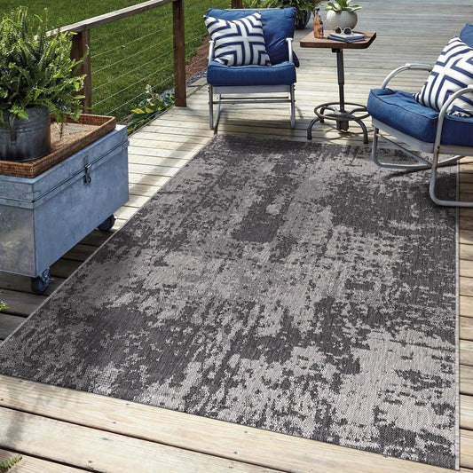 Keen Home Design Terrace Outdoor Throw Rug - 3x5 Washable Indoor/Outdoor Rug for Patio, Kitchen, Balcony, Beach, Garden, Deck and Porch, Size: 3'x5'