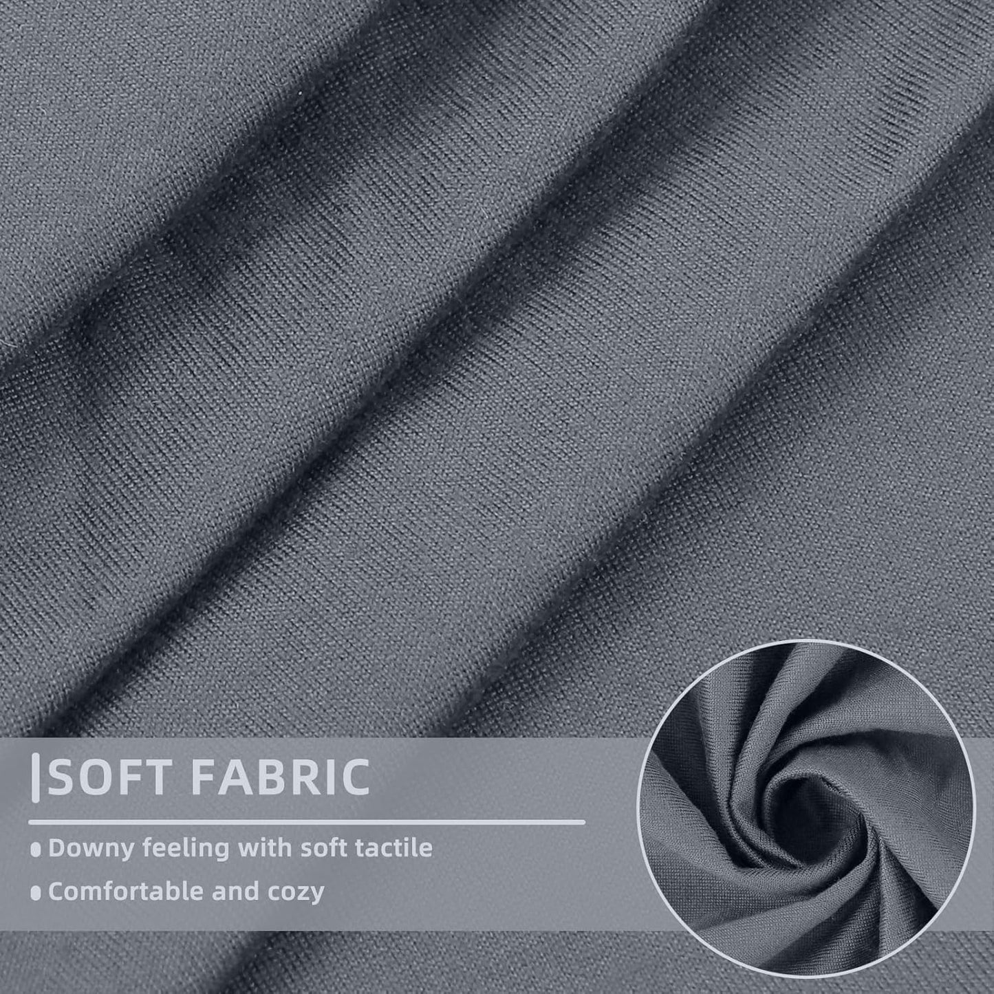 hyha Waterproof Couch Cushion Covers, Sectional Sofa Slipcovers Washable, L Shape Chaise Dog Couch Covers for Sectional Sofa, Universal Furniture Protector (1 Piece for Chaise, Dark Grey)