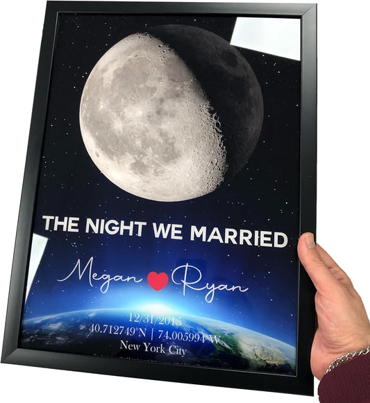 Custom Moon Map for Couples Gifts, Personalized Gifts for Anniversary, Where We Met Map Gift, MoonMap with Your Story, Unique Romantic Gift for Her