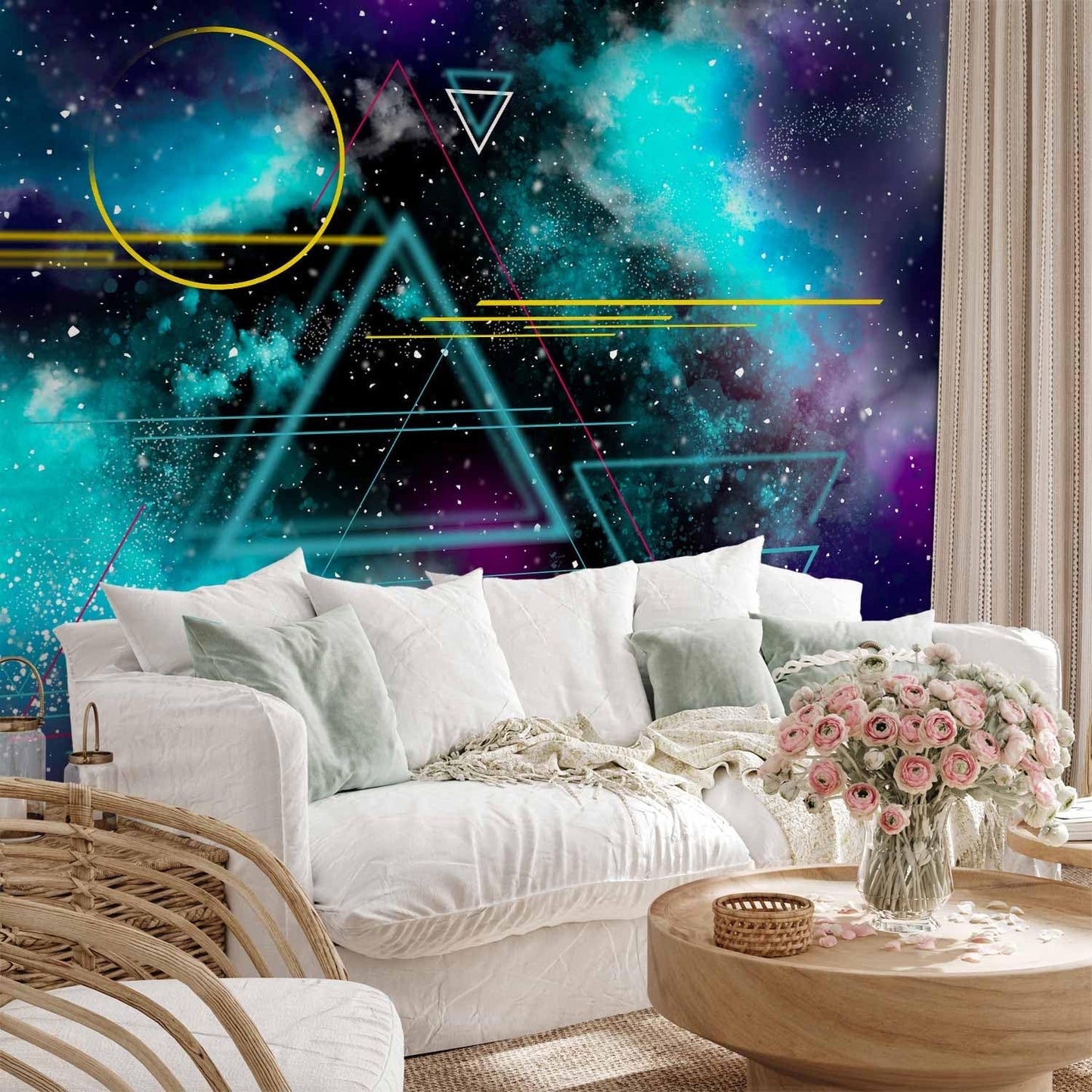 artgeist Wall Mural Galaxy 197x138 in - Non-Woven Wallpaper Fleece Wall Decor Photo Print Picture Image Design Home Mural Cosmos Galaxy Cosmonaut Astronaut a-A-10328-a-a