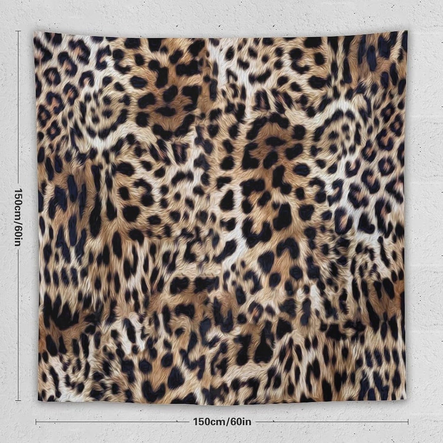 HZOHNAGO Leopard Print Tapestry Nature Wildlife Vintage Cheetah Fur Spot Animal Skin Wild Animals Spots Printed Wall Tapestry Painting Wall Hanging for Bedroom Living Room Dorm 60" W x 60" H