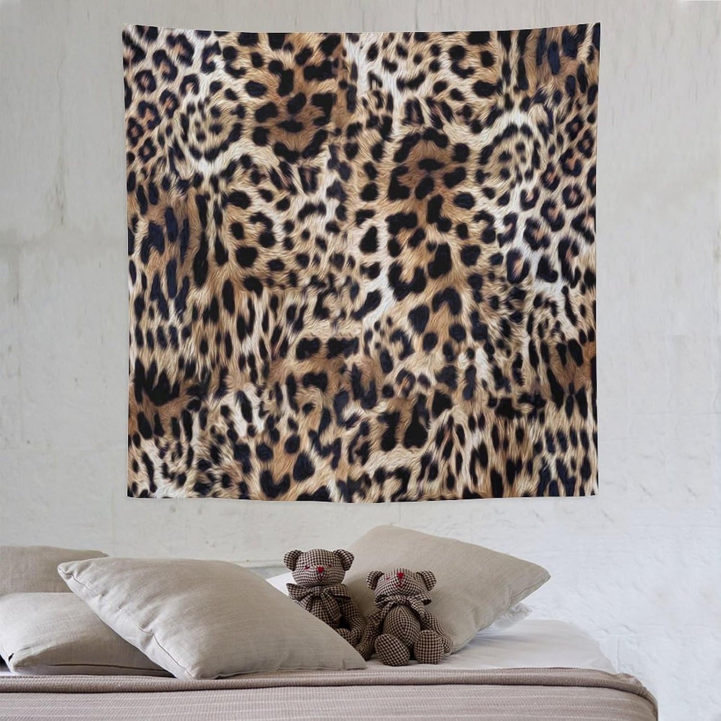 HZOHNAGO Leopard Print Tapestry Nature Wildlife Vintage Cheetah Fur Spot Animal Skin Wild Animals Spots Printed Wall Tapestry Painting Wall Hanging for Bedroom Living Room Dorm 60" W x 60" H