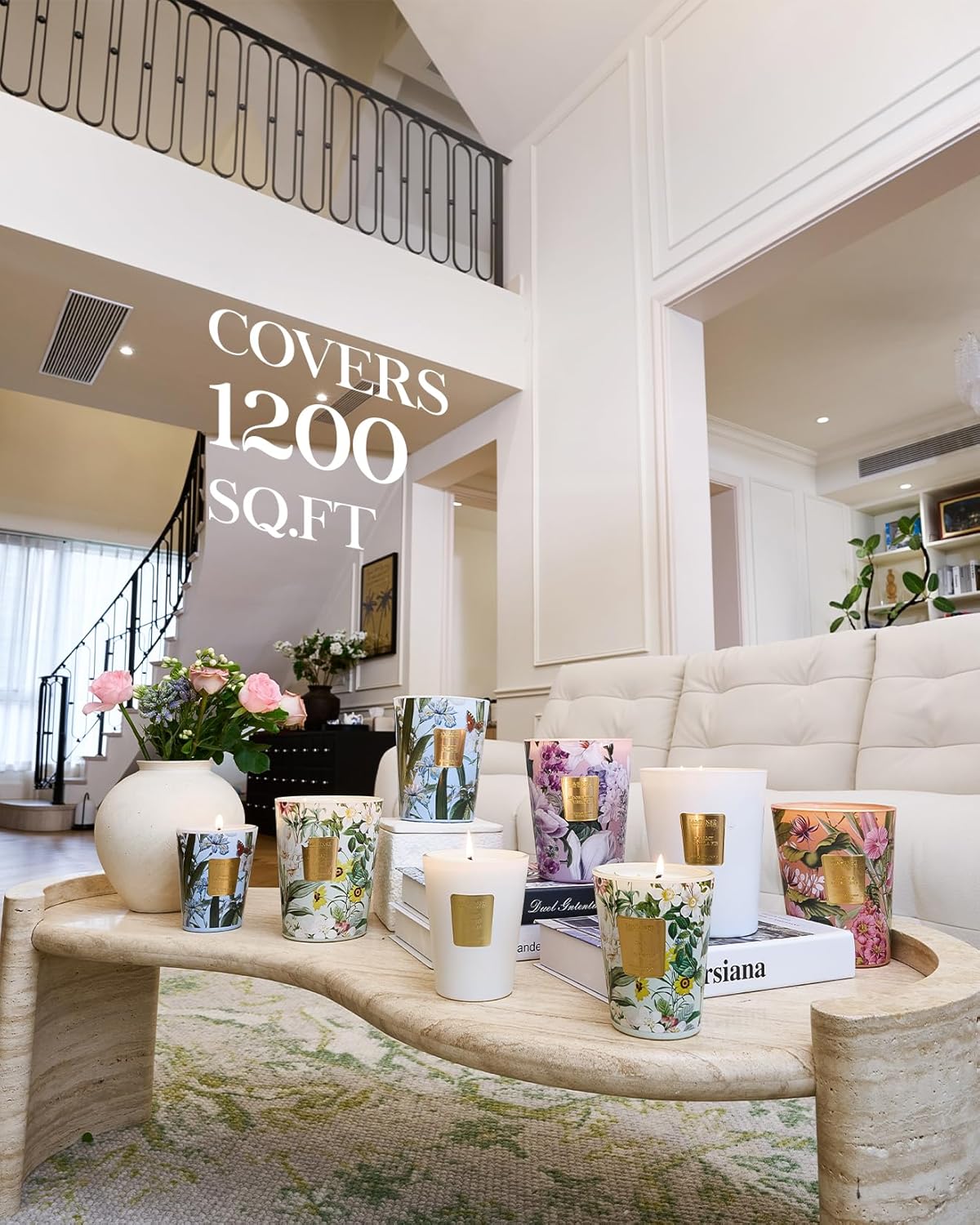 M&SENSE Extra Large Candle Orange Goji Scented, 3-Wick 35oz 150H Long Lasting, Natural Soy Wax Aromatherapy Candle for Stress Relief, Home Fragrance Housewarming Gifts Candle for Home Decor