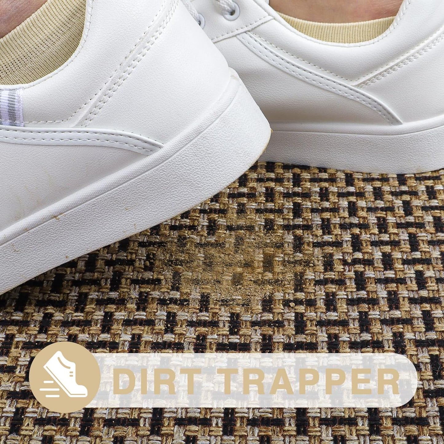 LEKEEPGO Door Mat Indoor Entrance 36"x59", Absorbent Indoor Door Mat Large, Non Slip Rubber Backing Inside Door Mats, Washable Floor Mat, Low-Profile Doormat for Front Door, Entryway, Entrance, Black