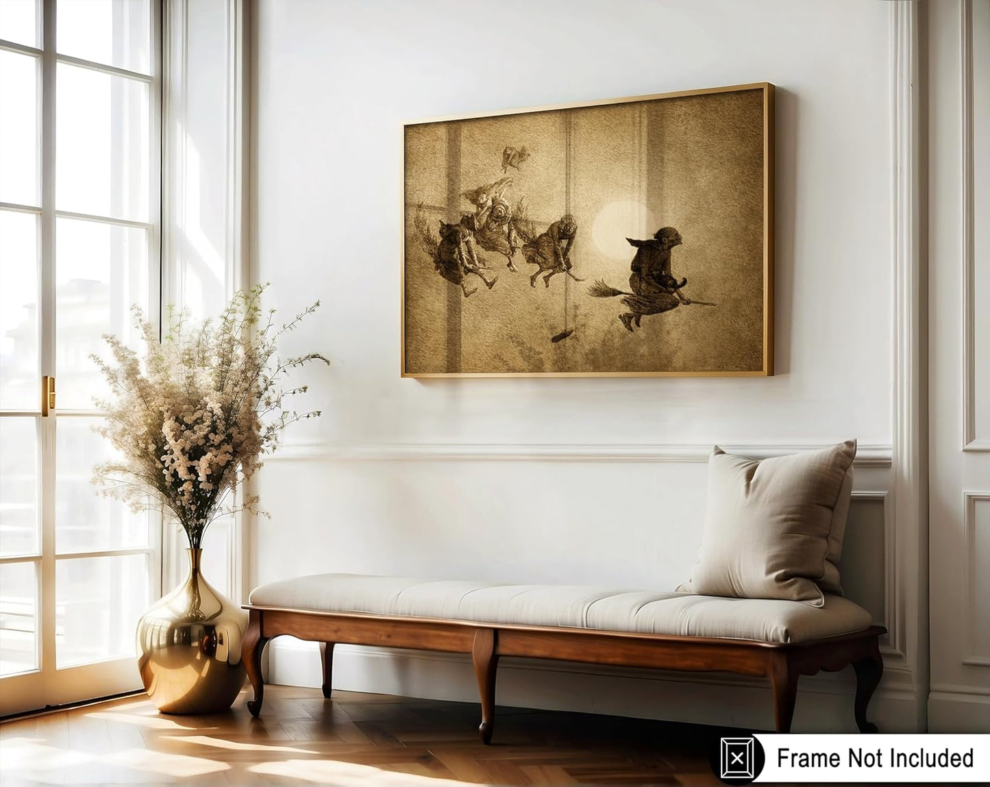 Poster Master Vintage William Holbrook Beard Poster - Retro Occult Print - Gift for Gothic, Horror Fan - The Witches Ride, Pagan, Goth, Magic - Wall Decor for Bedroom, Dorm, 24x32 Unframed Wall Art