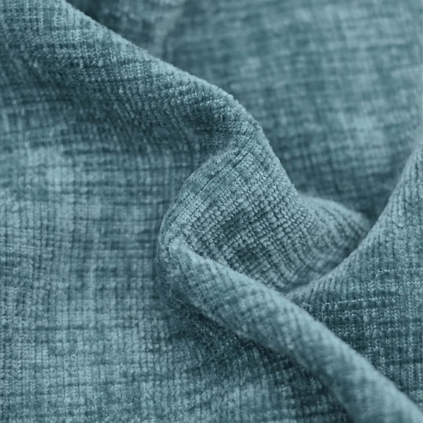 CaliTime Throw Pillow Covers Decorative 16 X 26 Inches Pack of 2 Cozy Chenille Cushion Cases for Couch Sofa Bed Living Room Home Smoke Blue