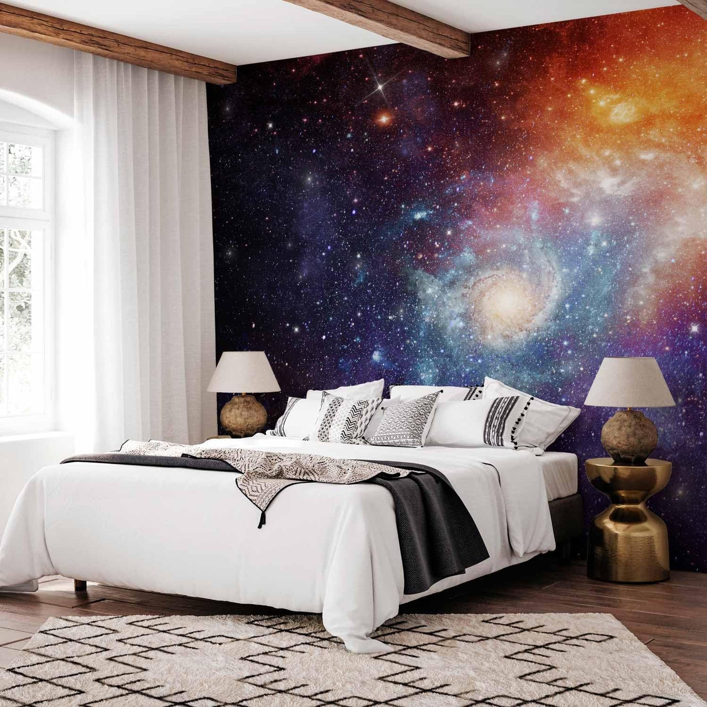 artgeist Wall Mural Cosmos Galaxy 96x69 in - Peel and Stick Self-Adhesive Wallpaper Removable Large Sticker Foil Wall Decor Print Picture Image Design f-C-0101-a-a