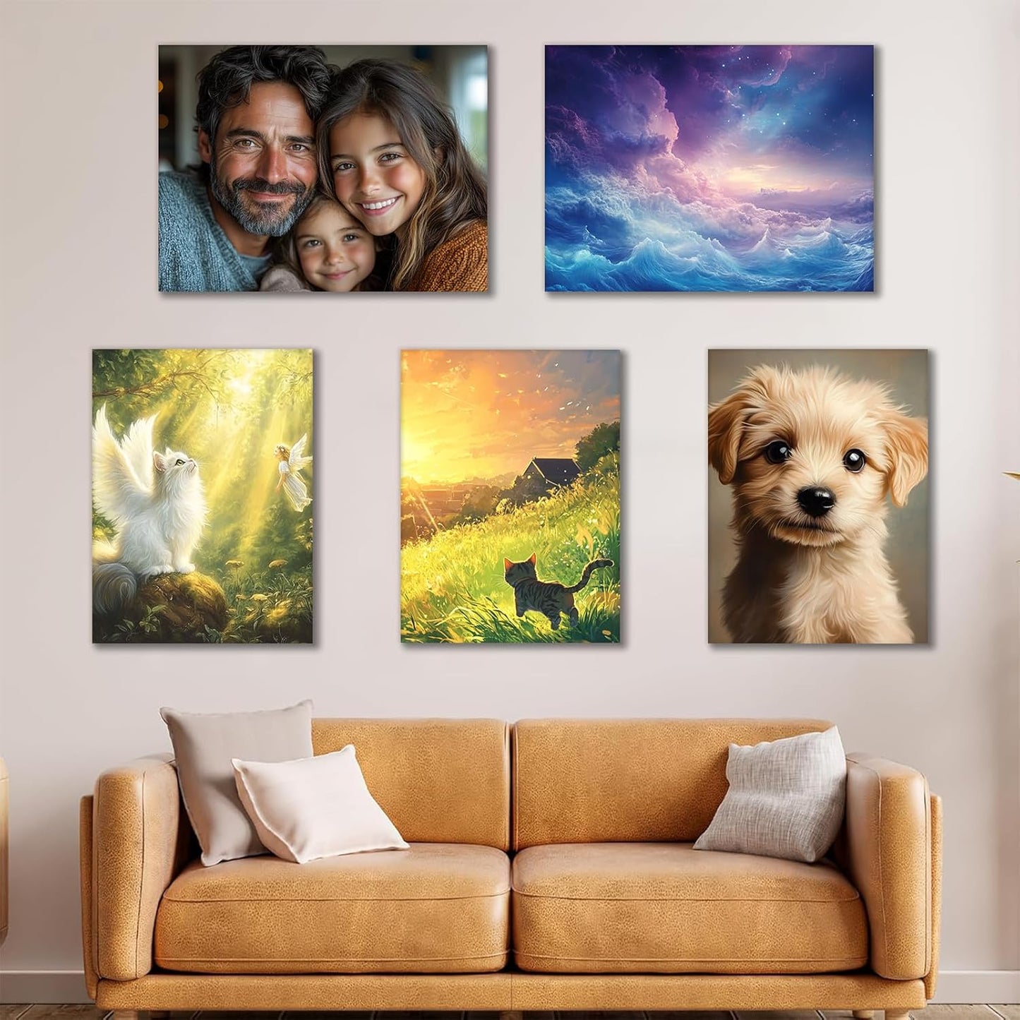 GAIYUAO Custom Canvas Prints with Your Photos Customized Canvas Pictures for Wall Art Large Wall Art for Living Room Personalized Pictures with Photos for Home Decor Bedroom 8x12in