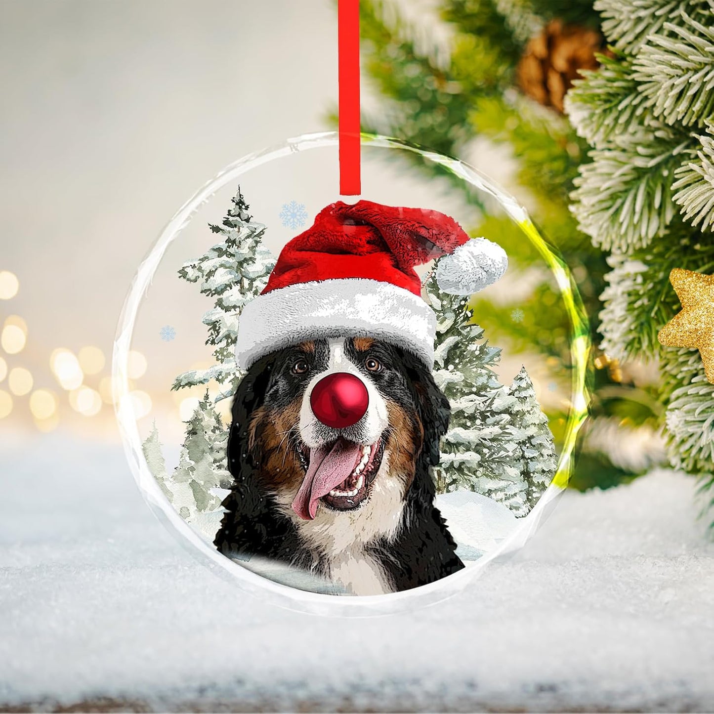 Personalized Christmas Ornaments, Custom Glass Ornament with Photo,Customized Christmas Tree Decor Gifts for Pet, Dad, Mom, Him, Her,Snowman