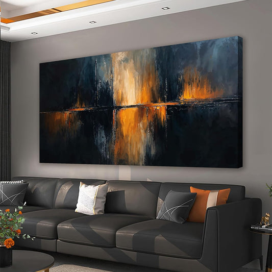 Canvas Wall Art Decor Modern Black Wall Art Prints Large Gold Wall Art Decorations Art Work for Wall Decor Wall Art Pictures for living Room Abstract Artwork for Walls Bedroom Office Decor 24" X 48"