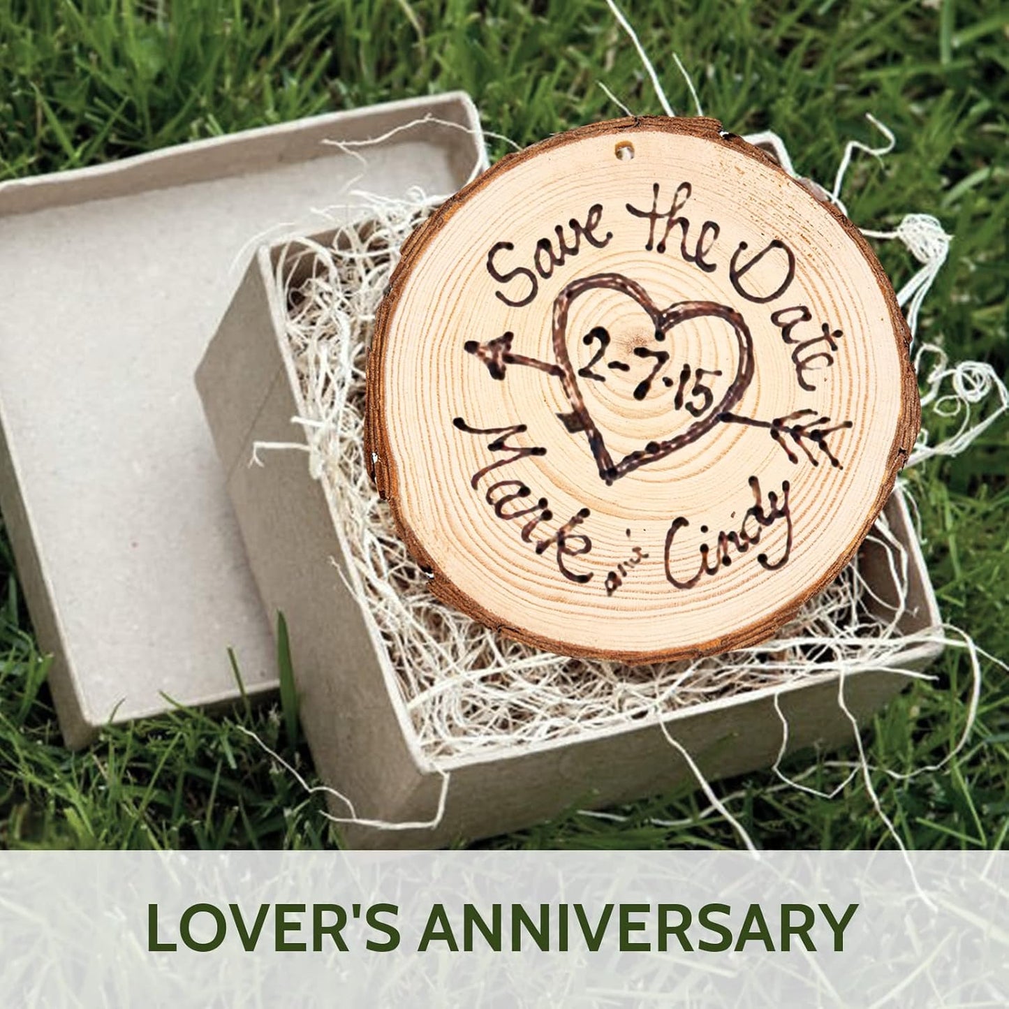 Falling in Art 2.3-3.1 Inches Natural Wood Slices Set for Crafts - 25Pcs Round Wood Discs with Pre-drilled Hole for DIY Projects, Christmas Ornaments and Wedding Decoration