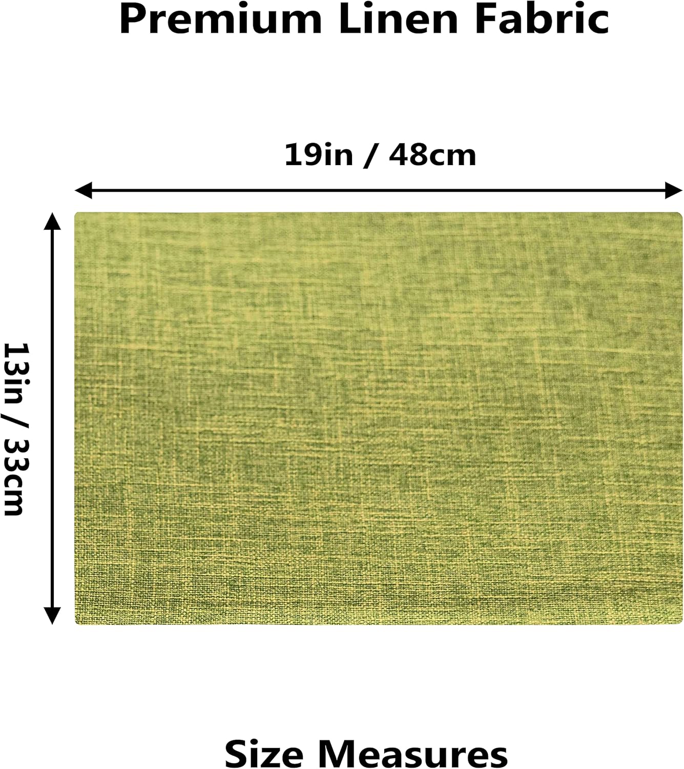 Home Brilliant Green Placemats Set of 8 Washable Place Mats Linen Placemats Heat Resistant Table Mats for Wooden Table Indoor Outdoor Decor, Lime Green